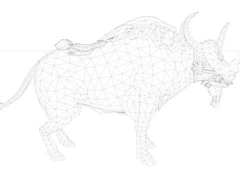 Buffalo Rigged and Animated 3D Model