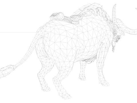 Buffalo Rigged and Animated 3D Model