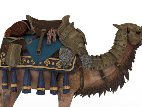 Camel Rigged and Animated Modèle 3D