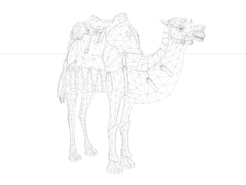 Camel Rigged and Animated Modèle 3D