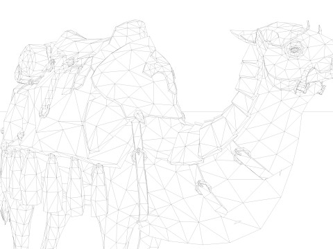 Camel Rigged and Animated Model 3D