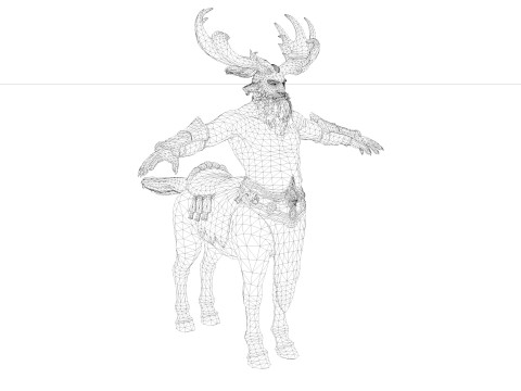 Centaur Rigged and Animated Modelo 3D
