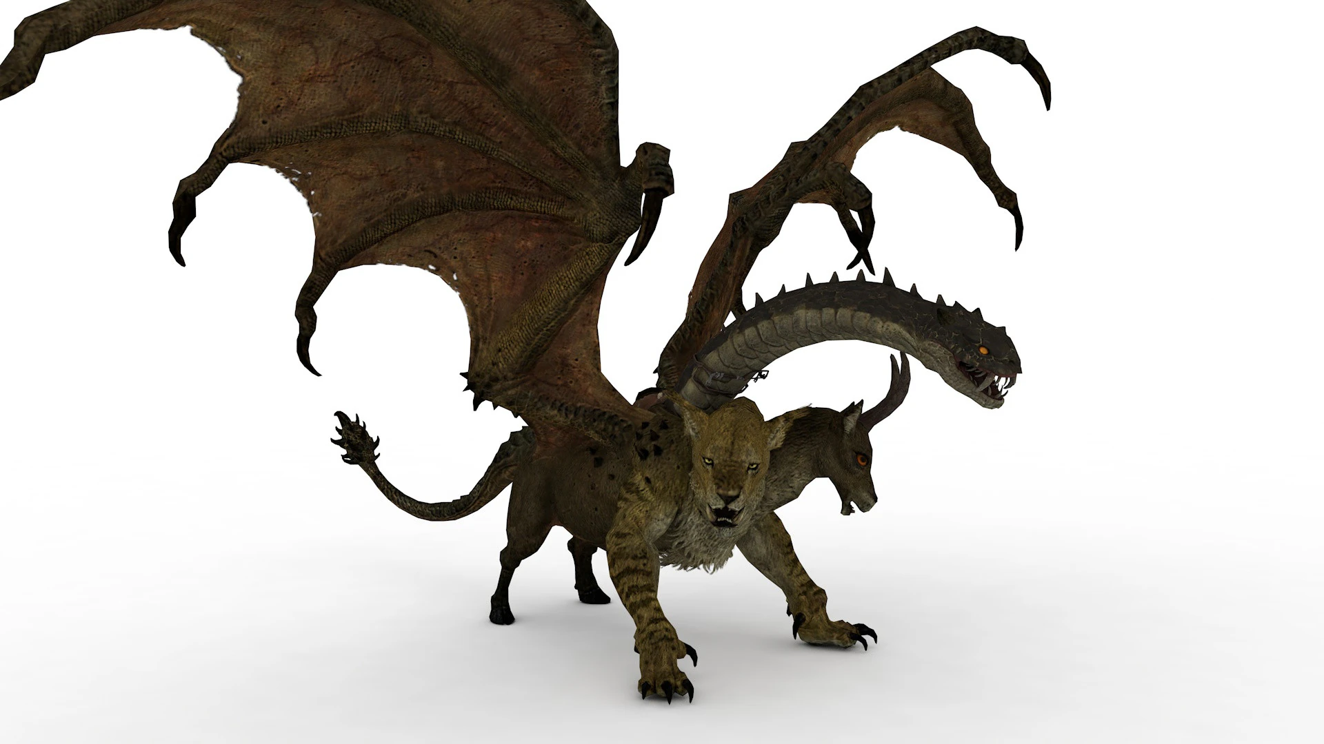 Chimera Rigged and Animated 3D Model .c4d .max .obj .3ds .fbx .stl .blend 