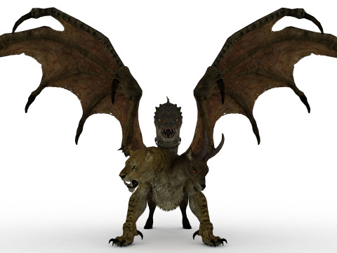 Chimera Rigged and Animated 3D Model