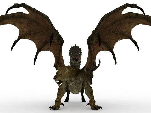 Chimera Rigged and Animated 3D Model