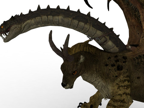 Chimera Rigged and Animated 3D Model