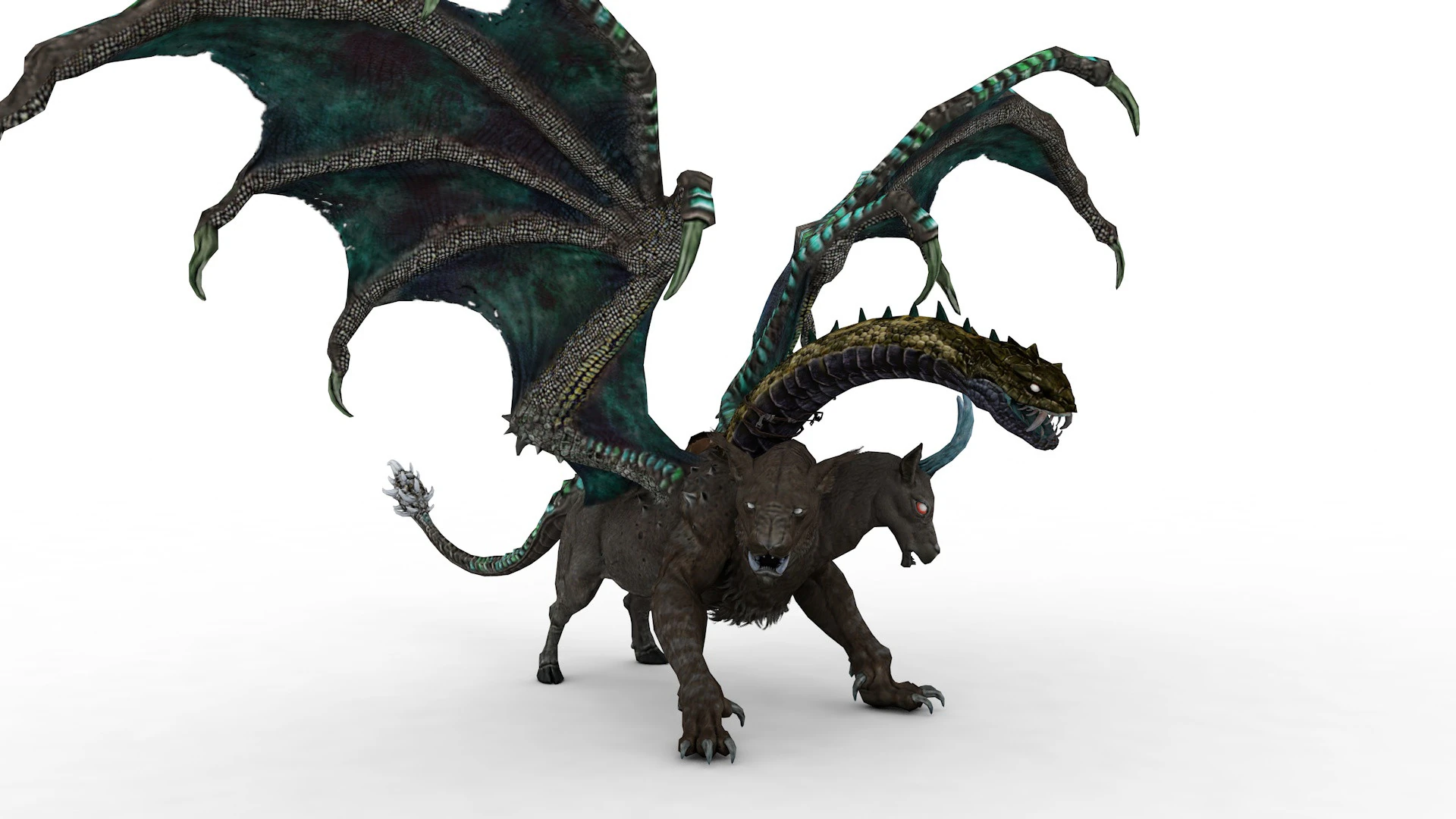 Chimera Rigged and Animated 3D Model .c4d .max .obj .3ds .fbx .stl .blend 