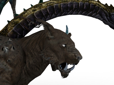 Chimera Rigged and Animated Model 3D
