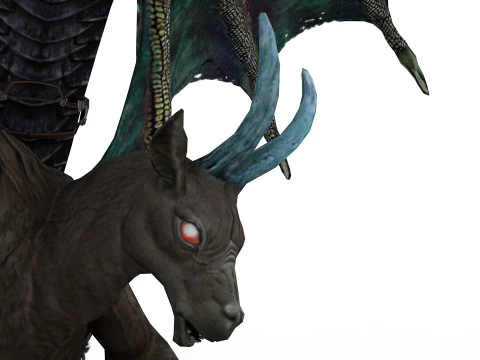 Chimera Rigged and Animated 3D Model