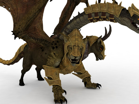 Chimera Rigged and Animated 3D Model