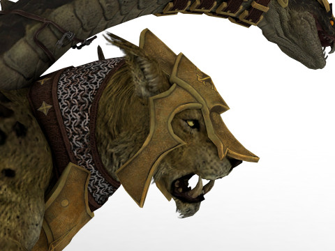 Chimera Rigged and Animated 3D Model