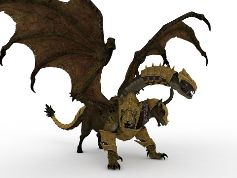 Chimera Rigged and Animated 3D Model