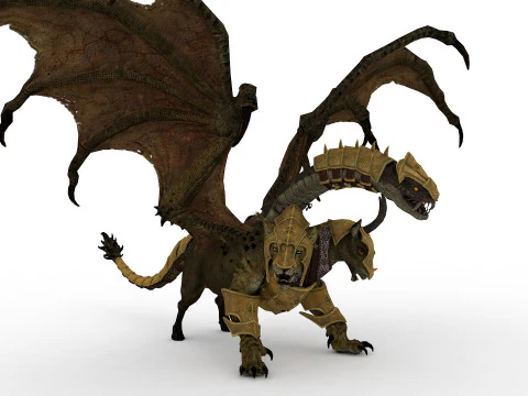Chimera Rigged and Animated 3D Model