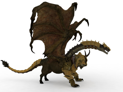 Chimera Rigged and Animated 3D Model