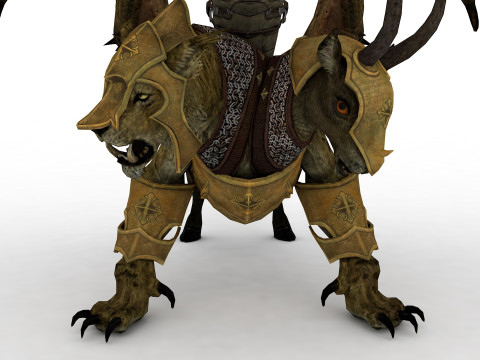 Chimera Rigged and Animated 3D Model