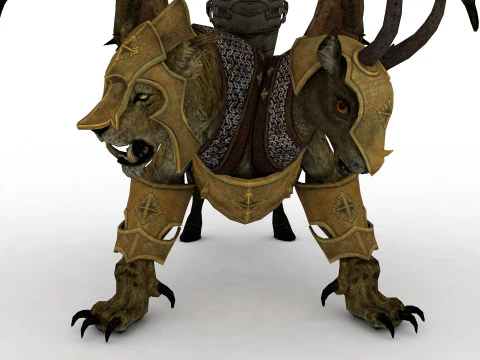 Chimera Rigged and Animated 3D Model
