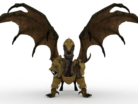 Chimera Rigged and Animated 3D Model