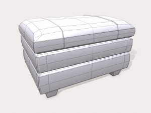 gleason ottoman chair 3D मॉडल
