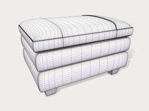 gleason ottoman chair 3D मॉडल