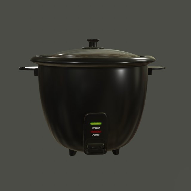 rice cooker 3D Model .c4d .max .obj .3ds .fbx .stl .blend 