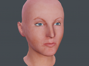 female head textured 3D मॉडल