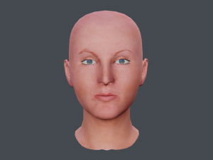 female head textured Model 3D