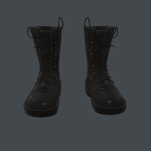 Military Boots 3D Model .c4d .max .obj .3ds .fbx .stl .blend 