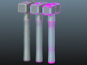 Pbr Club Hammer 3D Model