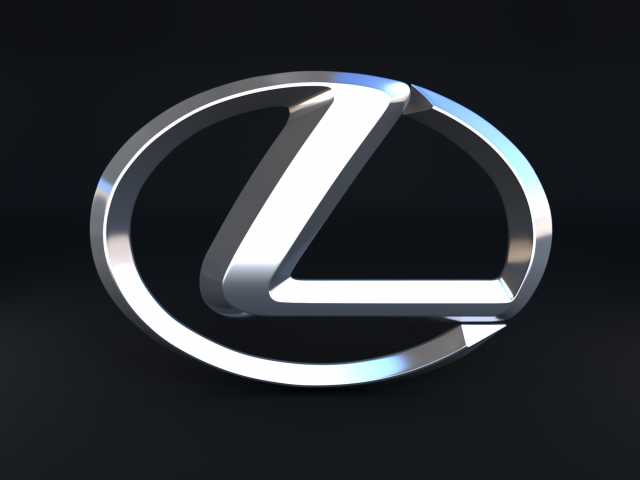 Lexus Logo 3D Model .c4d .max .obj .3ds .fbx .stl .blend 
