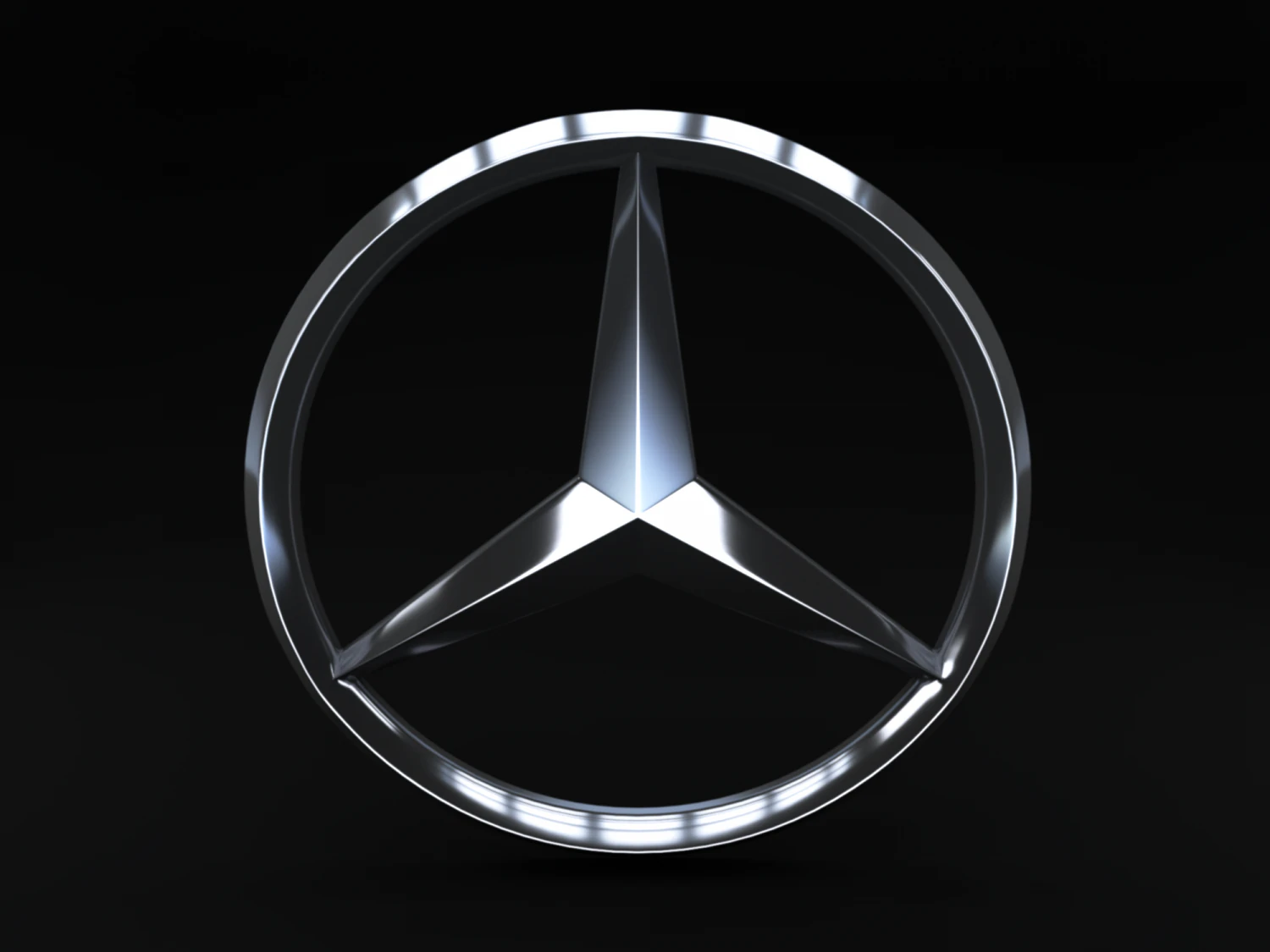 Mercedes Logo 3D Model .c4d .max .obj .3ds .fbx .stl .blend 