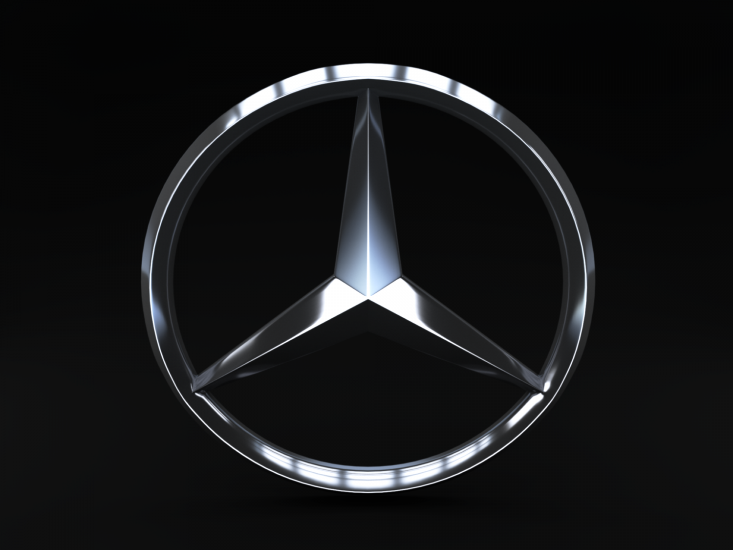 Mercedes Logo 3D Model in Parts of auto 3DExport