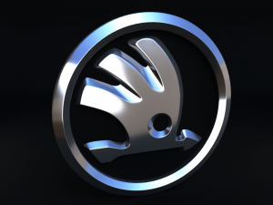Skoda 2011 Logo 3D मॉडल