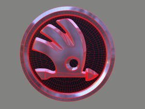 Skoda 2011 Logo 3D मॉडल