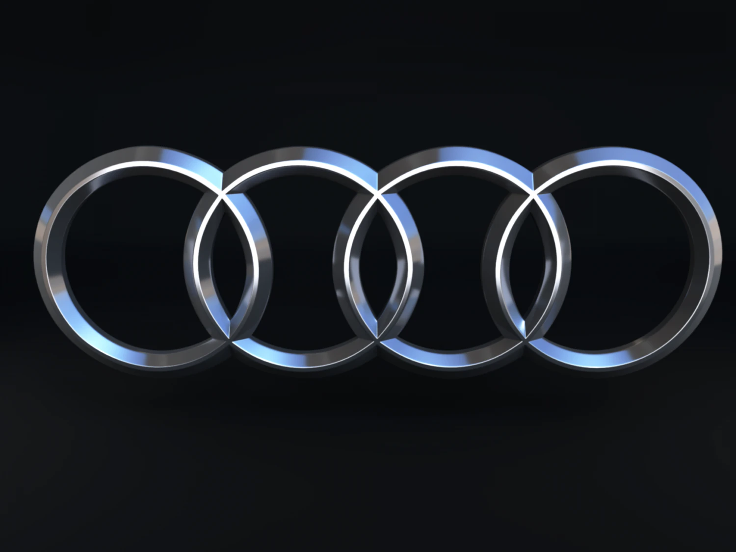 Audi Logo 3D Model .c4d .max .obj .3ds .fbx .stl .blend 