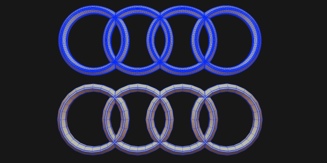 Audi Logo Emblem Free 3D Model in Parts of auto 3DExport