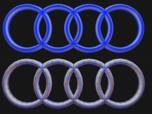 Audi Logo 3D Model