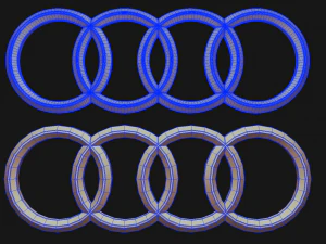 Audi Logo 3D Model