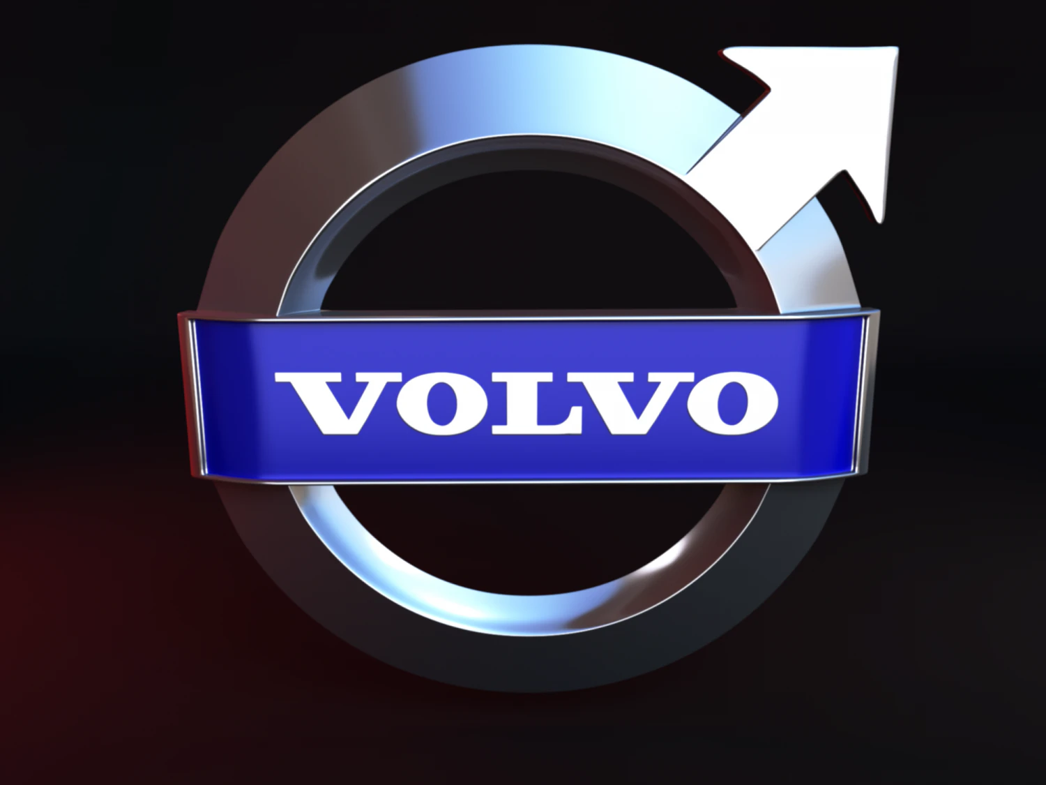Volvo Logo 3D Model .c4d .max .obj .3ds .fbx .stl .blend 