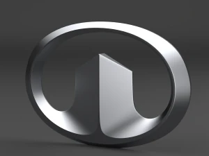 万里の長城のロゴ 3Dモデル