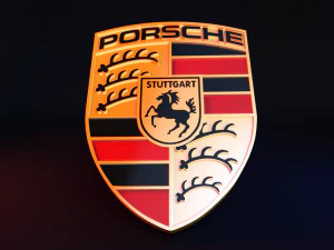 Logo Porsche Modello 3D