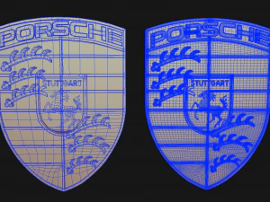 Porsche Logo 3D Model