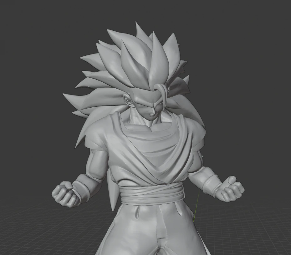 goku ssj3 ultra high poly stl 3D Print Model .c4d .max .obj .3ds .fbx .stl .blend 