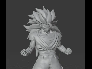 悟空 ssj3 ウルトラ ハイポリ stl 3Dプリントモデル