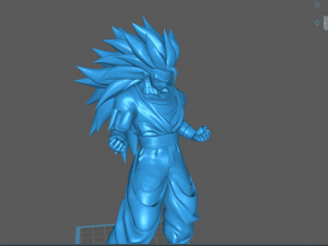 goku ssj3 ultra high poly stl 3Dプリントモデル