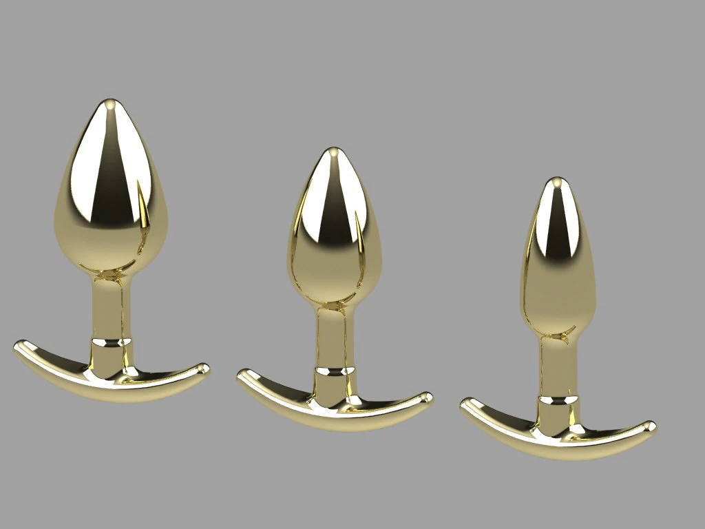 the anal plug - 3 sizes 3D Print Model .c4d .max .obj .3ds .fbx .stl .blend 