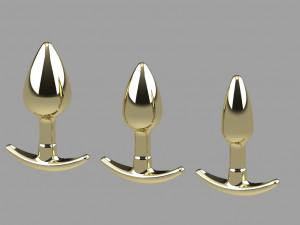 the anal plug - 3 sizes Modello di stampa 3D