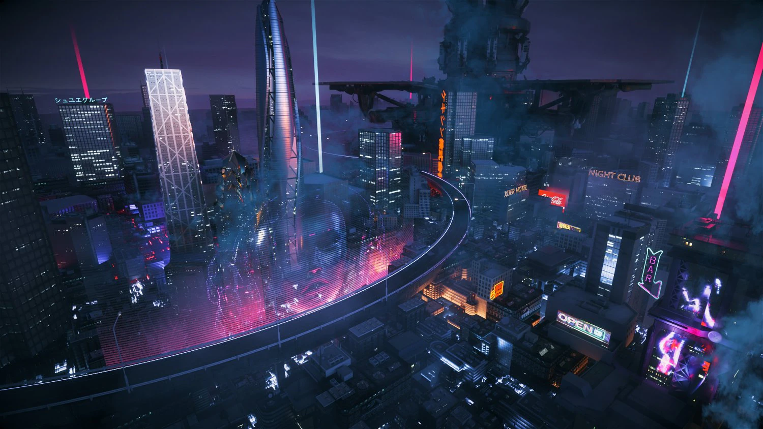 c4d octane render cyberpunk city skyscrapers cbd japan neon 3D Model .c4d .max .obj .3ds .fbx .stl .blend 