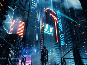 c4d octanagem render cbd cyberpunk cidade ficção científica cidade cidade futura hud neo japão manhattan robô construção Modelo 3D