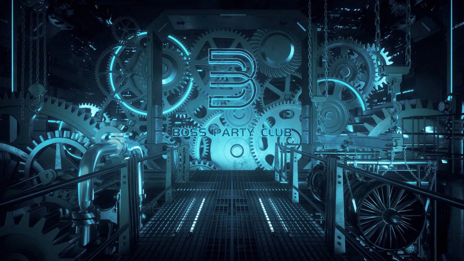 steampunk gear factory 3D Model .c4d .max .obj .3ds .fbx .stl .blend