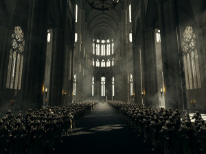 c4d octane rendermiddle ages game of thrones church castle knight 3D Model